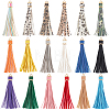 18Pcs PU Leather Tasserl Big Pendants FIND-CL0001-86-1