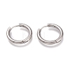 Tarnish Resistant 201 Stainless Steel Huggie Hoop Earrings EJEW-L256-05E-P-1