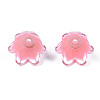 Spray Paint ABS Plastic Imitation Pearl Beads MACR-N013-001C-2