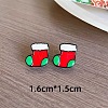 Christmas Theme Resin Stud Earrings FS-WG62E75-08-1
