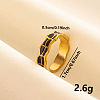 Fashionable 304 Stainless Steel Enamel Cuff Ring GJ5803-3-1