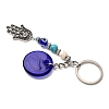 Handmade Evil Eye Iron Lampwork Pendant Keychains KEYC-JKC01387-5