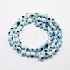 Handmade Evil Eye Lampwork Round Bead Strands LAMP-L055-10mm-07-2