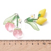 4Pcs 4 Styles Handmade Lampwork & Glass Seed Bead & Resin Big Pendants PALLOY-MZ01306-3