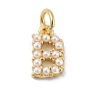 Rack Plating Brass with ABS Plastic Imitation Pearl Charms KK-B092-30B-G-1