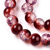 Transparent Crackle Baking Paint Glass Beads X1-DGLA-T003-01B-07-3