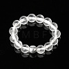 4MM Round Natural Quartz Crystal Beaded Stretch Rings LS-VM0712-15-1