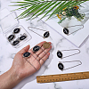 10Pcs 10 Styles Alloy with Glass Bathroom Label HJEW-FG00047-3