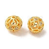 Rack Plating Brass Pave Cubic Zirconia Beads KK-M285-32C-G-2