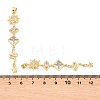 Brass Clear Cubic Zirconia Pendants KK-C166-06G-3