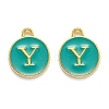 Golden Plated Alloy Enamel Charms ENAM-Q437-15Y-1