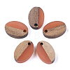 Resin & Walnut Wood Pendants RESI-S358-30G-1