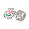 304 Stainless Steel Enamel Pendants STAS-P406-26B-P-2