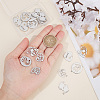 20Pcs 5 Style Mother's Day 304 Stainless Steel Pendants STAS-SC0004-09-3