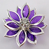 Acrylic Rhinestone Flower Flat Back Cabochons GACR-R016-09-2