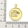 Brass Micro Pave Cubic Zirconia Pendants KK-K354-10G-3
