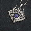 Evil Eye Skull Alloy Pave Glass Pendant 667 Stainless Steel Chain Necklaces for Men FS-WG7A50C-03-1