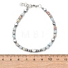 Adjustable 304 Stainless Steel Gemstone Beaded Bracelets FS-WG23DE2-07-2
