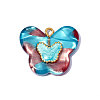304 Stainless Steel Resin Pendants STAS-OY012-59G-01-1