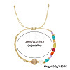 Vintage Gemstone & Brass & Natural Shell Beads Braided Bead Bracelets for Women RT0028-1-2