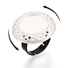 Adjustable Alloy & Iron Bezel Cup Ring Base with Rotatable Tray MAK-T012-05S-4