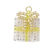 Glass Seed Beaded Christmas Gift Pendants PALLOY-MZ00899-03-1