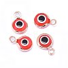 Handmade Evil Eye Lampwork Charms KK-F764-13RG-02-1