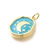 Rack Plating Brass Enamel Pendants KK-L225-029G-01-2