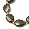 Natural Pyrite Beads Strands G-Z131-B01-01-4