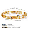Brass Pave Clear Cubic Zirconia Link Chain Bracelets for Women WGA76CD-03-1