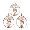 Natural Quartz Crystal Copper Wire Wrapped Big Pendants G-H359-06RG-1