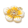Brass Micro Pave Clear Cubic Zirconia Pendants KK-CBA74BF-05G-02A-2