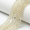 Electroplate Transparent Glass Beads Strands EGLA-A034-T2mm-H03-1