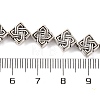 Tibetan Style Rhombus Alloy Bead Strands TIBEB-O007-05-NR-3