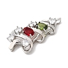Brass Micro Pave Cubic Zirconia Pendants KK-L258-01P-A01-2