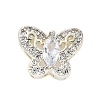 Brass Micro Pave Cubic Zirconia Beads KK-D408-11S-05A-1