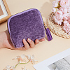 Velvet Jewelry Zipper Bags with Tassel ABAG-WH20009-32B-3