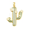 Brass Enamel Pendants KK-A303-18G-2