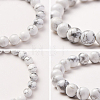 SUNNYCLUE Natural Howlite Round Beads Stretch Bracelets BJEW-PH0001-8mm-08-4
