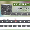 15 Yards Glitter Polyester Ribbon with Stainless Steel Eyelets OCOR-BC0009-66A-2