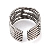 Non-Tarnish 304 Stainless Steel Cuff Rings RJEW-G322-05P-3