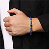 Natural Lapis Lazuli Beads Stretch Bracelets for Men Women LS-ZE2494-8-2