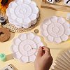 10Pcs Flower Plastic Artist Painting Palette AJEW-GL0003-39-3