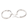 Rhodium Plated 925 Sterling Silver Hoop Earrings JE835A-02-2