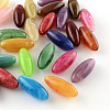 Oval Imitation Gemstone Acrylic Beads X-OACR-R031-M-1