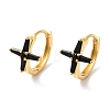 Cross Cubic Zirconia Cuff Earrings EJEW-G348-16G-02-1