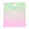 Gradient Color Rectangle Paper Hair Clip Display Cards with Hanging Hole CDIS-T004-19C-1