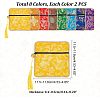 16Pcs 8 Colors Chinese Brocade Tassel Zipper Jewelry Bag Gift Pouch ABAG-HY0001-02-2