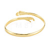 Brass Double Hands Hug Open Cuff Bangle for Women BJEW-S141-018-2