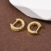 925 Sterling Silver Micro Pave Clear Cubic Zirconia Hoop Earrings EJEW-K317-08G-2